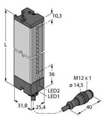 Turck Einweg-Lichtschranke LX3RSRQ Schutzfeldhöhe 67mm von Turck