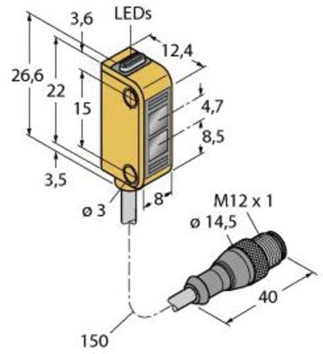 Turck Einweg-Lichtschranke Q12AB6RQ5 3074139 1St. von Turck