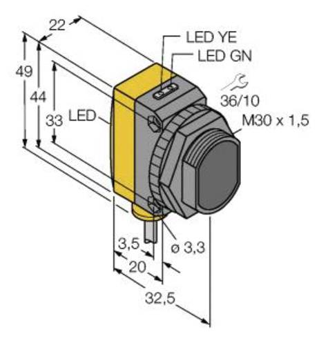 Turck Einweg-Lichtschranke QS30E 3073081 1St. von Turck