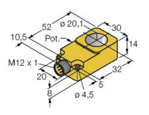 Turck Induktiver Sensor BI20R-Q14-LU-H1141 von Turck