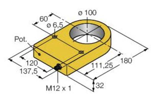 Turck Induktiver Sensor NI100R-S32XL-2LU-H1141/S950 von Turck
