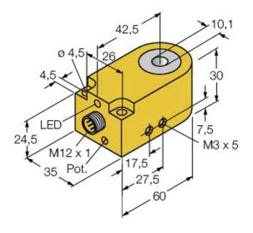 Turck Induktiver Sensor PNP, Schließer BI10R-W30-DAP6X-H1141 von Turck