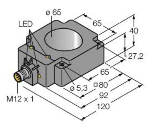 Turck Induktiver Sensor PNP, Schließer BI65R-Q80-AP6X2-H1141 von Turck