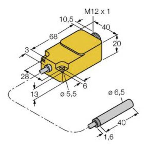 Turck Induktiver Sensor bündig BI1,5-EH6,5-0,2-Q20-2LU-H1141/S950 von Turck