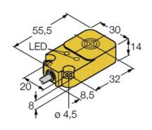 Turck Induktiver Sensor bündig NPN, Schließer BI10U-Q14-AN6X2 von Turck