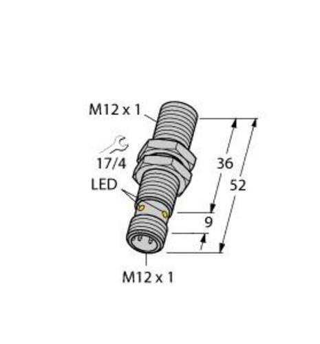 Turck Induktiver Sensor bündig NPN, Schließer BI2-M12-AN6X-H1141 von Turck