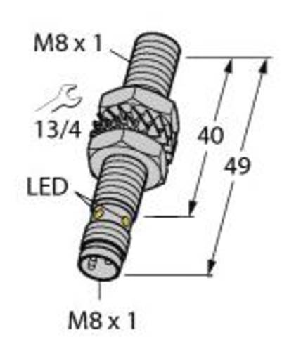 Turck Induktiver Sensor bündig NPN, Schließer BI2U-EG08-AN6X-V1131 von Turck