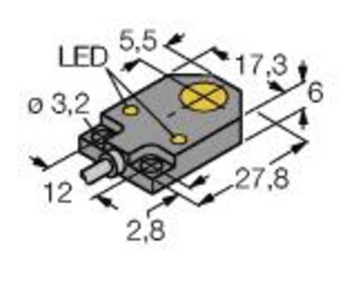 Turck Induktiver Sensor bündig NPN, Schließer BI3-Q06-AN6X2 von Turck