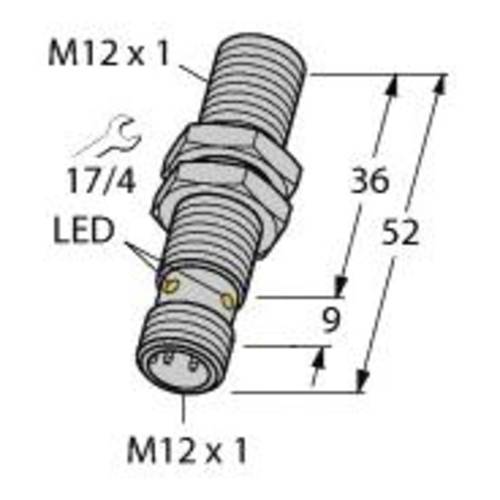 Turck Induktiver Sensor bündig NPN, Wechsler BI6U-M12-VN6X-H1141 von Turck