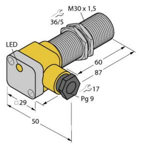 Turck Induktiver Sensor bündig PNP, Schließer BI10U-EG30SK-AP6X von Turck