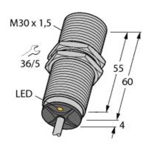 Turck Induktiver Sensor bündig PNP, Schließer BI10U-M30-AP6X von Turck