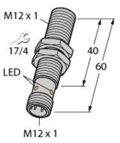 Turck Induktiver Sensor bündig PNP, Schließer BI2,5FE-EM12FE-AP6X-H1141 von Turck