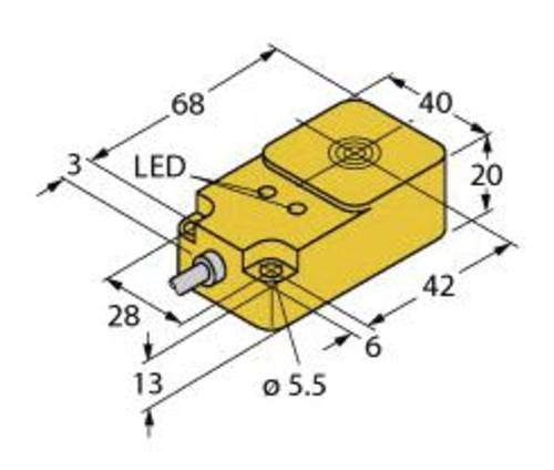 Turck Induktiver Sensor bündig PNP, Schließer BI20-Q20-AP45X2LD von Turck