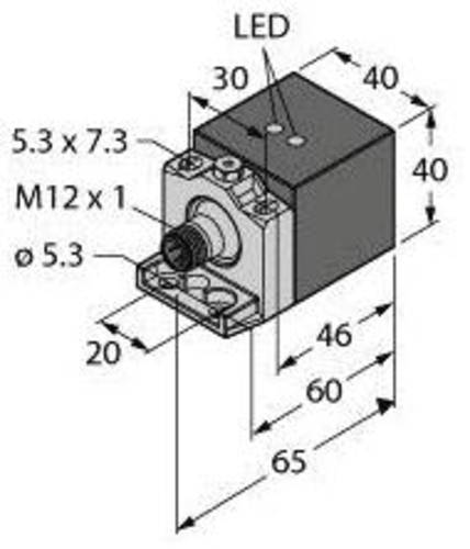 Turck Induktiver Sensor bündig PNP, Schließer BI20U-CA40-AP6X2-H1141/S1590W/BS2.1 von Turck