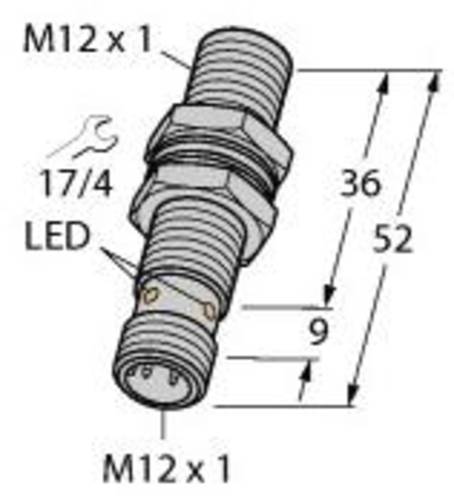 Turck Induktiver Sensor bündig PNP, Schließer BI2U-MT12-AP6X-H1141 von Turck