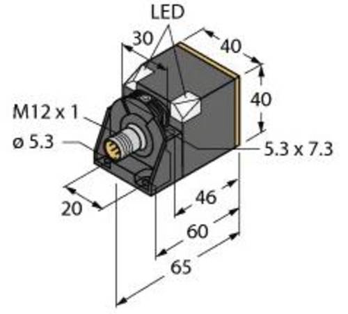 Turck Induktiver Sensor bündig PNP, Schließer BI30U-CK40-AP6X2-H1141 von Turck