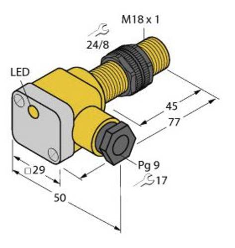 Turck Induktiver Sensor bündig PNP, Schließer BI5-P18SK-AP6X von Turck