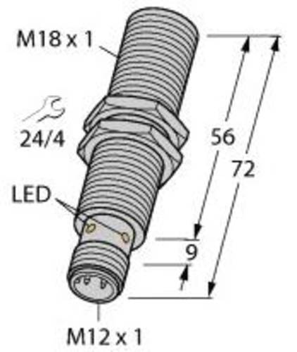 Turck Induktiver Sensor bündig PNP, Schließer BI5U-MT18E-AP6X-H1141 von Turck