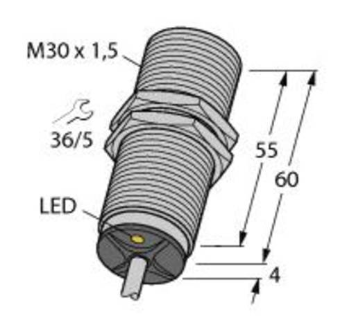 Turck Induktiver Sensor bündig PNP, Wechsler BI15-M30-VP6X von Turck