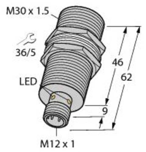 Turck Induktiver Sensor bündig PNP, Wechsler BI20U-MT30-VP6X-H1141 von Turck