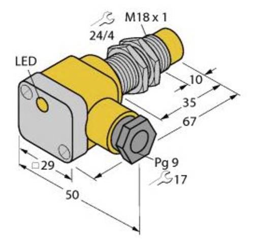 Turck Induktiver Sensor nicht bündig NAMUR NI10-G18SK-Y1X von Turck