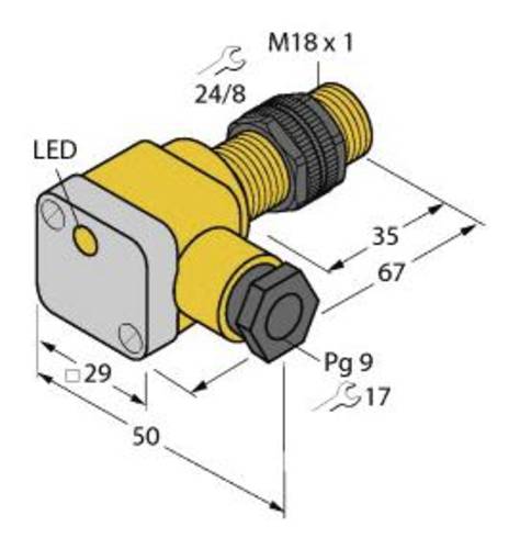 Turck Induktiver Sensor nicht bündig NAMUR NI10-P18SK-Y1X von Turck