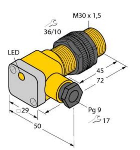 Turck Induktiver Sensor nicht bündig NAMUR NI15-P30SK-Y1X von Turck