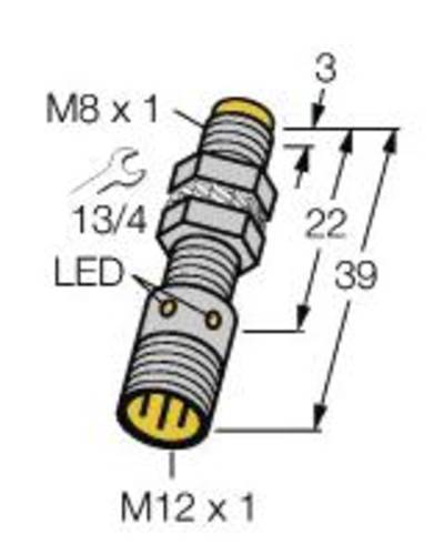 Turck Induktiver Sensor nicht bündig NPN, Schließer NI3-EG08K-AN6X-H1341 von Turck