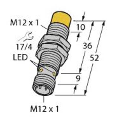 Turck Induktiver Sensor nicht bündig NPN, Schließer NI8U-EM12-AN6X-H1141 von Turck