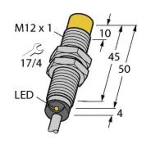 Turck Induktiver Sensor nicht bündig NPN, Schließer NI8U-M12-AN6X von Turck