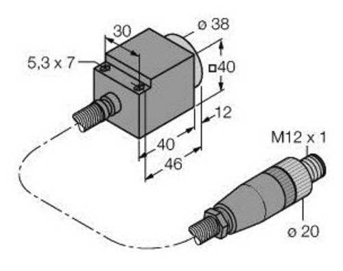 Turck Induktiver Sensor nicht bündig PNP, Schließer NI25-CQ40/S1102 5M Turck Induktiver Sensor nicht bündig PNP, Schließer NI25-CQ40/S1102 5M von Turck