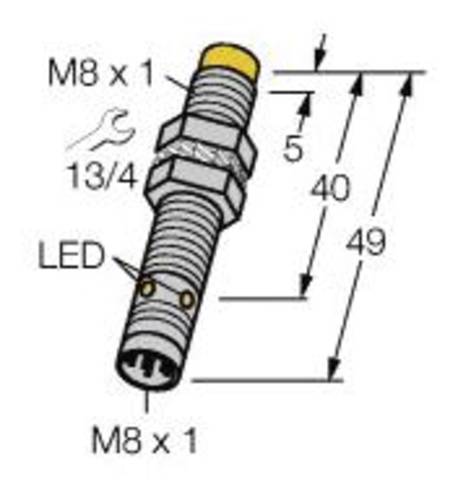 Turck Induktiver Sensor nicht bündig PNP, Schließer NI4U-EG08-AP6X-V1131 von Turck