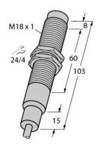 Turck Induktiver Sensor nicht bündig PNP, Schließer NI8-EM18-AP6/S907 von Turck