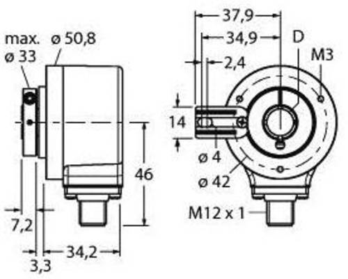 Turck Inkremental Drehgeber 1 St. REI-12H10T-2B512-H1181 Optisch von Turck