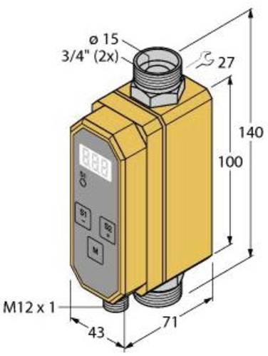 Turck Inline-Sensor FTCI-3/4D15A4P-2LUX-H1141 6878041 Betriebsspannung (Bereich): 21.6 - 26.4 V/DC 1 von Turck