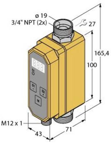 Turck Inline-Sensor FTCI-N3/4D19A4P-2ARX-H1160 6870053 Betriebsspannung (Bereich): 21.6 - 26.4 V/DC von Turck