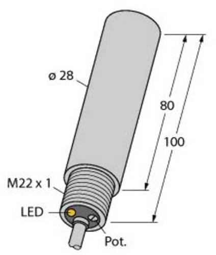 Turck Kapazitiver Sensor HC3-K28S-AP4X 2601400 PNP, Schließer (Ø) 28mm von Turck