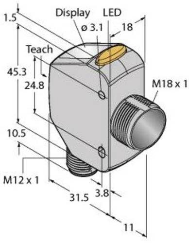 Turck Laser-Distanz-Sensor Q4XTULAF100-Q8 von Turck