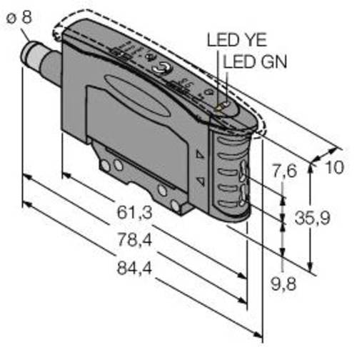 Turck Lichtleitersensor D10AFPYQ5 3074182 1St. von Turck