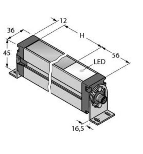 Turck Lichtvorhang EA5E2100Q Schutzfeldhöhe 2100mm von Turck