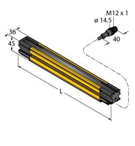 Turck Lichtvorhang SLLCE23-1050P8 Schutzfeldhöhe 1050mm von Turck