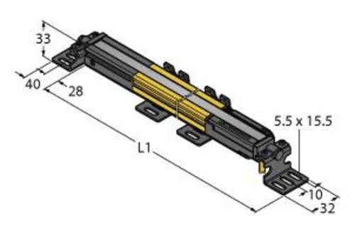 Turck Lichtvorhang SLPMP25-1250P128 Schutzfeldhöhe 1250mm von Turck