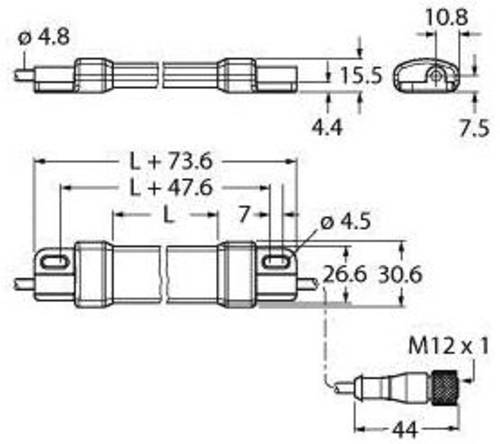 Turck Maschinen-LED-Leuchte WLS15CDW0220DSC2 Weiß (L x B) 220mm x 30.6mm 1St. von Turck