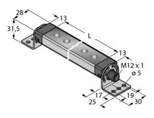 Turck Maschinen-LED-Leuchte WLS28-2CW990XQ Weiß 2275lm (L x B) 1040mm x 28mm 1St. von Turck