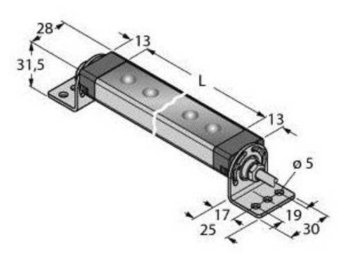 Turck Maschinen-LED-Leuchte WLS28-2XW710DX Weiß 1625lm (L x B) 747.5mm x 28mm 1St. von Turck