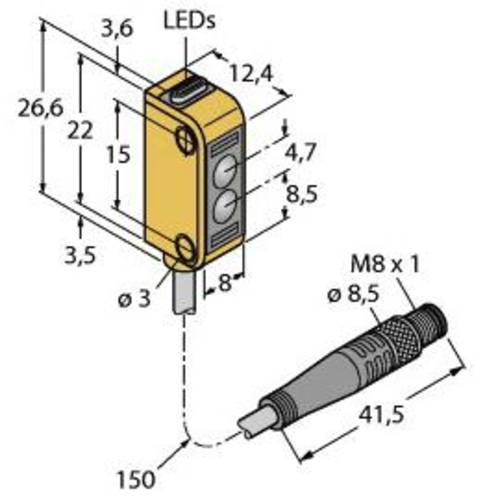 Turck Reflexions-Lichtschranke Q12AP6LPQ3 3077113 1St. von Turck