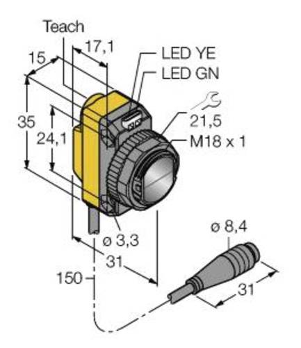 Turck Reflexions-Lichtschranke QS18EP6LPQ 3068748 1St. von Turck