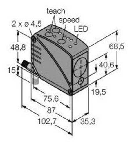 Turck Reflexions-Lichttaster PNP, Schließer LT3PIQ von Turck