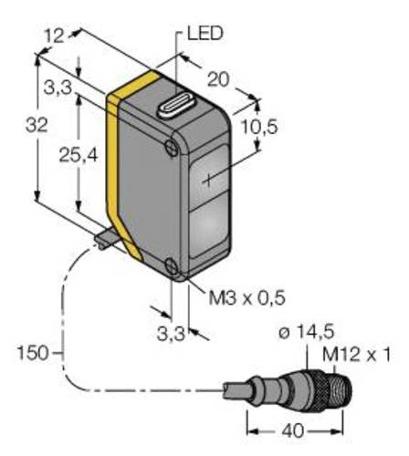 Turck Reflexions-Lichttaster Q20PFF150Q5 3078201 1St. von Turck