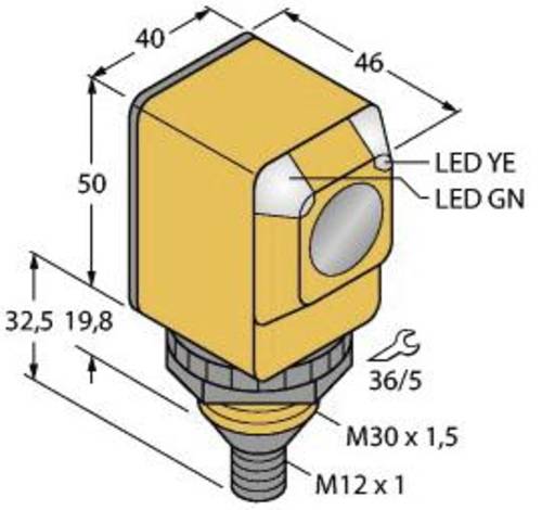 Turck Reflexions-Lichttaster Q40S2P6FF400Q 3045172 1St. von Turck